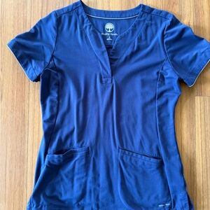 Healing Hands Women's Navy Short Sleeve Scrub Top